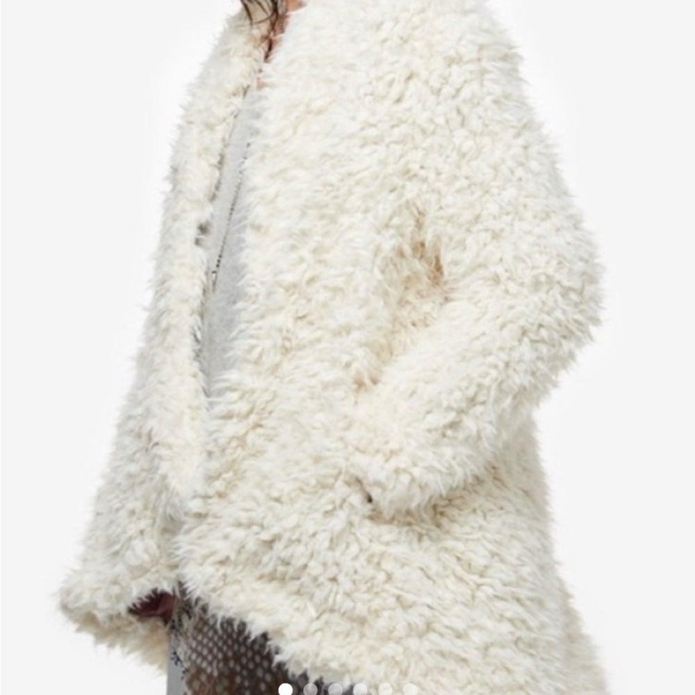 Free People faux fur Sherpa swing coat